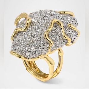 Alexis Bittar Solanales Large Crystal Pavé Geode Ring Size 7